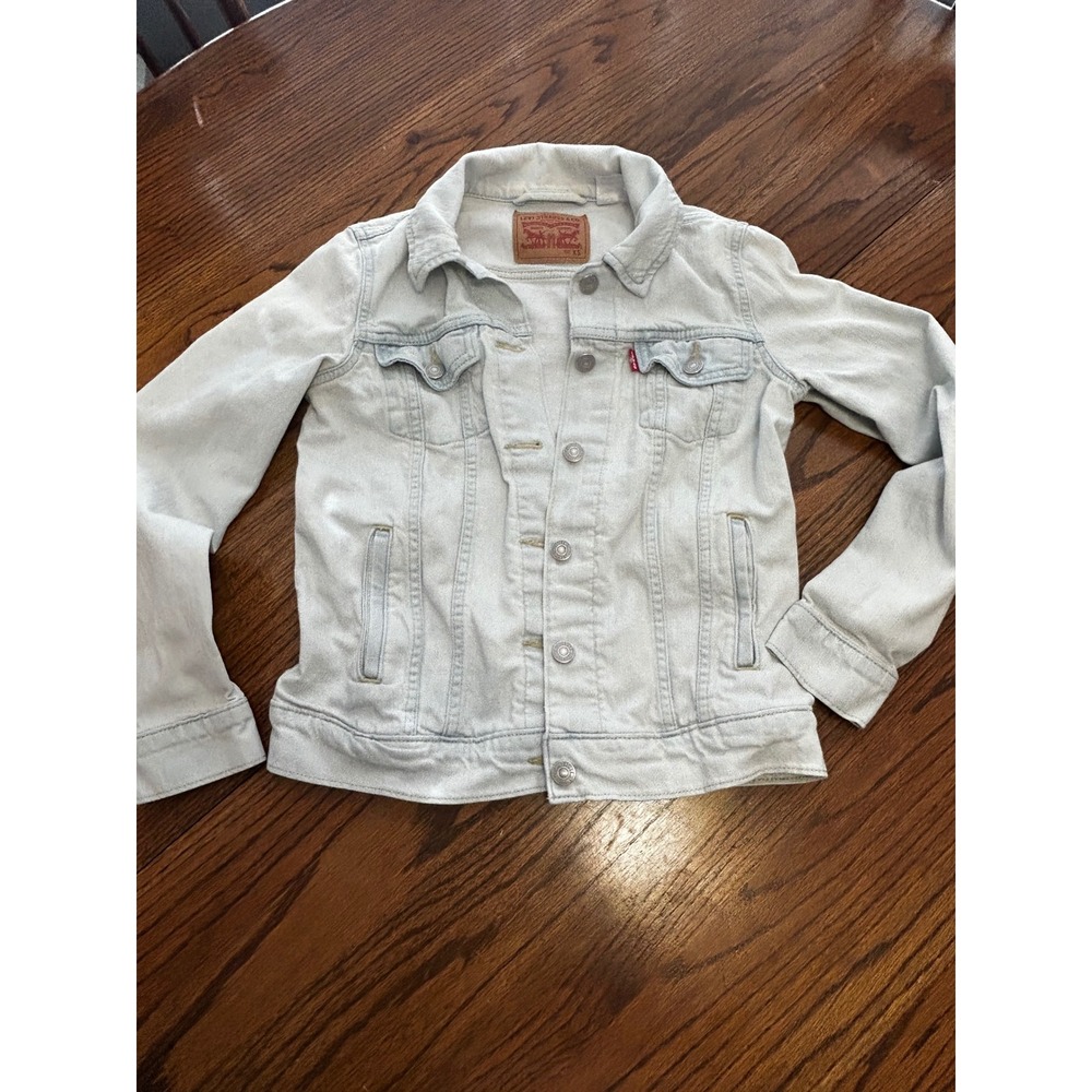 Levis Women Light Wash Denim Trucker Jacket XS Blue Cotton Jean Jacket